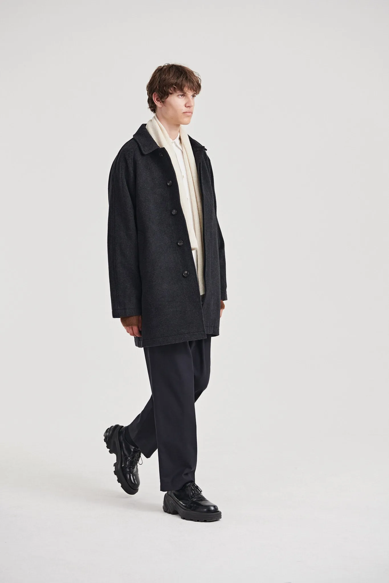 00 / waffle knit scarf