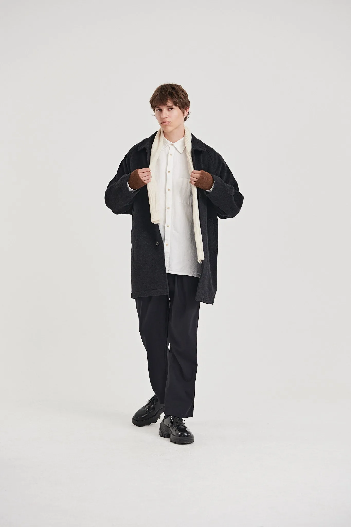 00 / waffle knit scarf