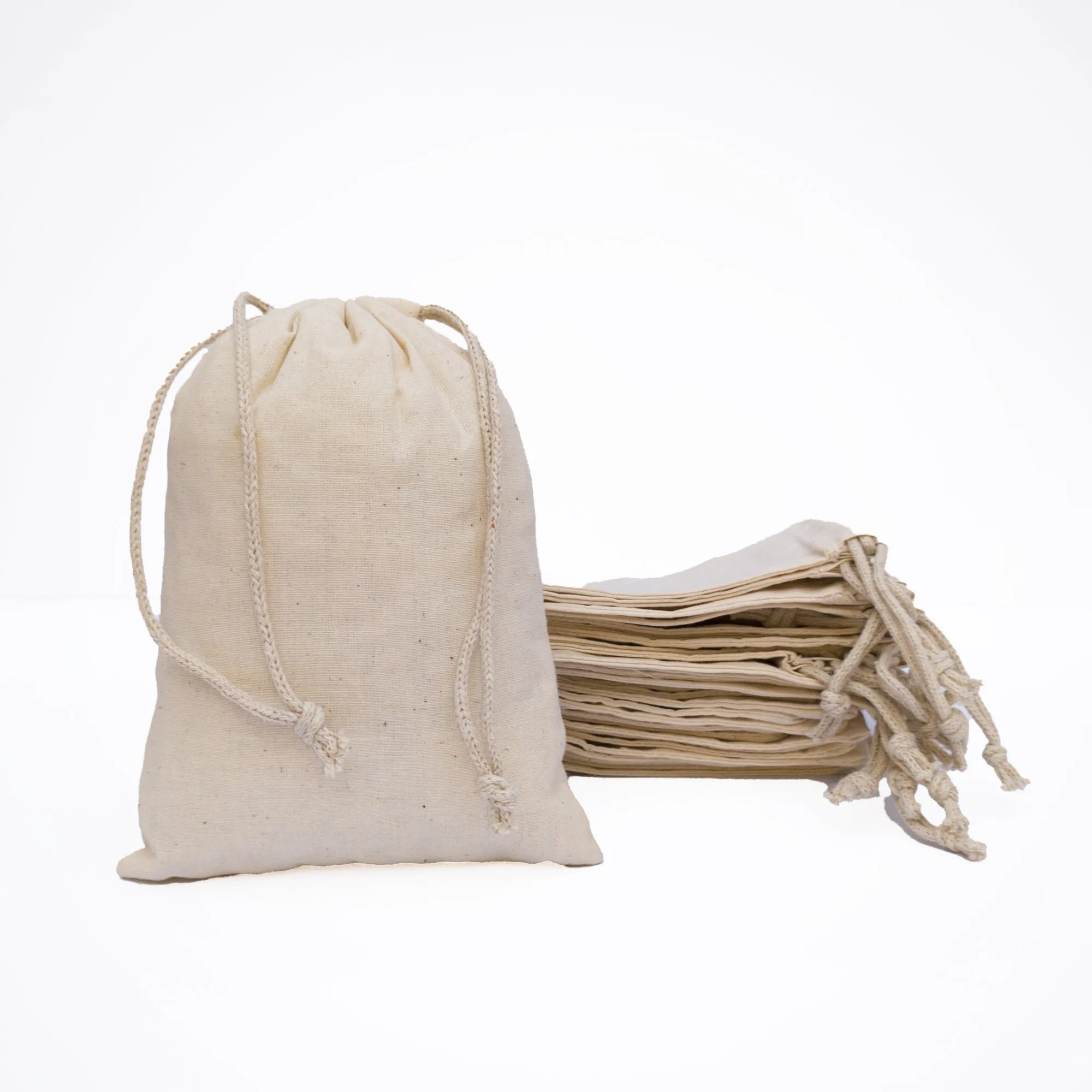 12x20 inch Thick 100% Cotton Double Drawstring Bags