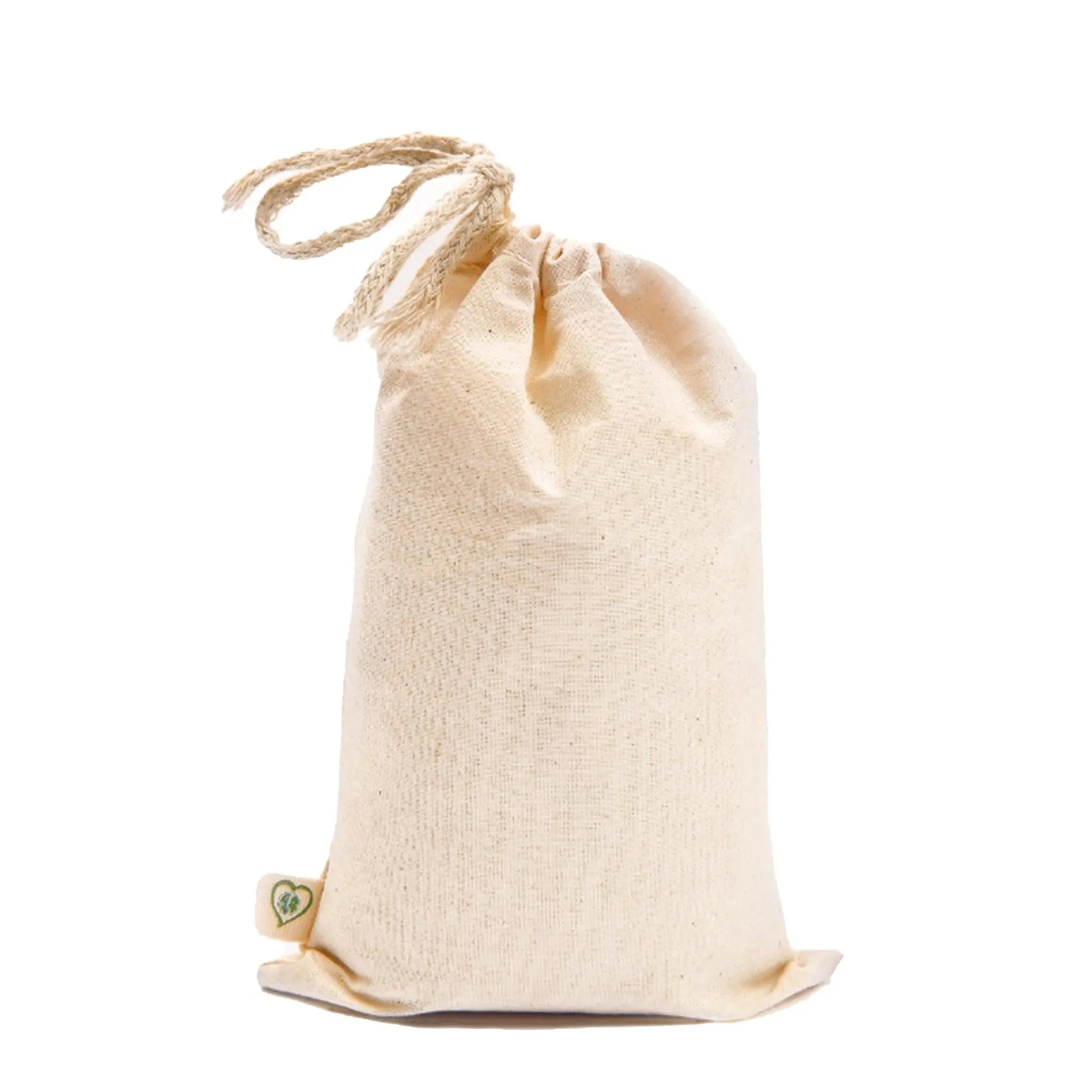 12x20 inches Single 100% Cotton Muslin Drawstring Bags