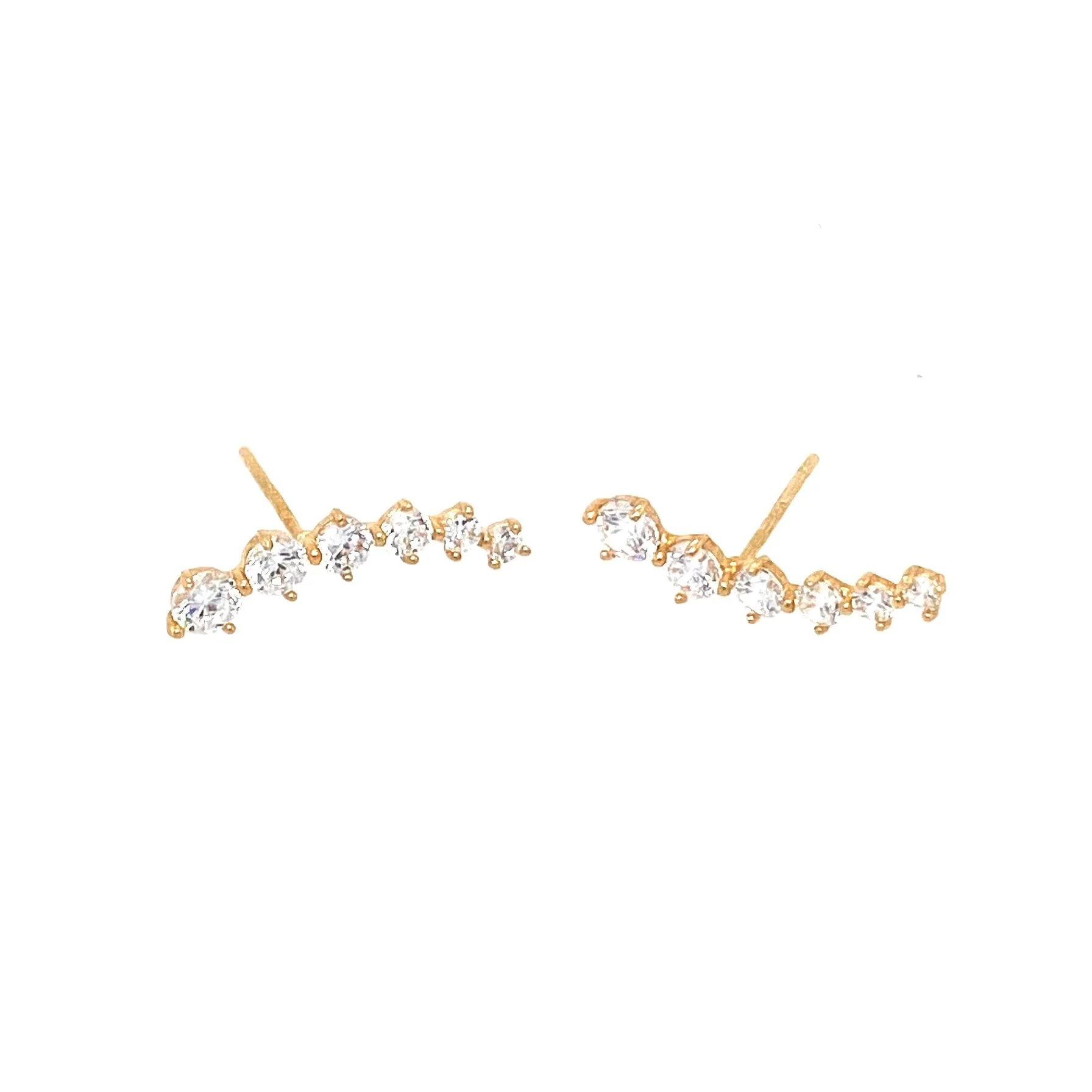 14K Gold Sparkling Ear Crawlers