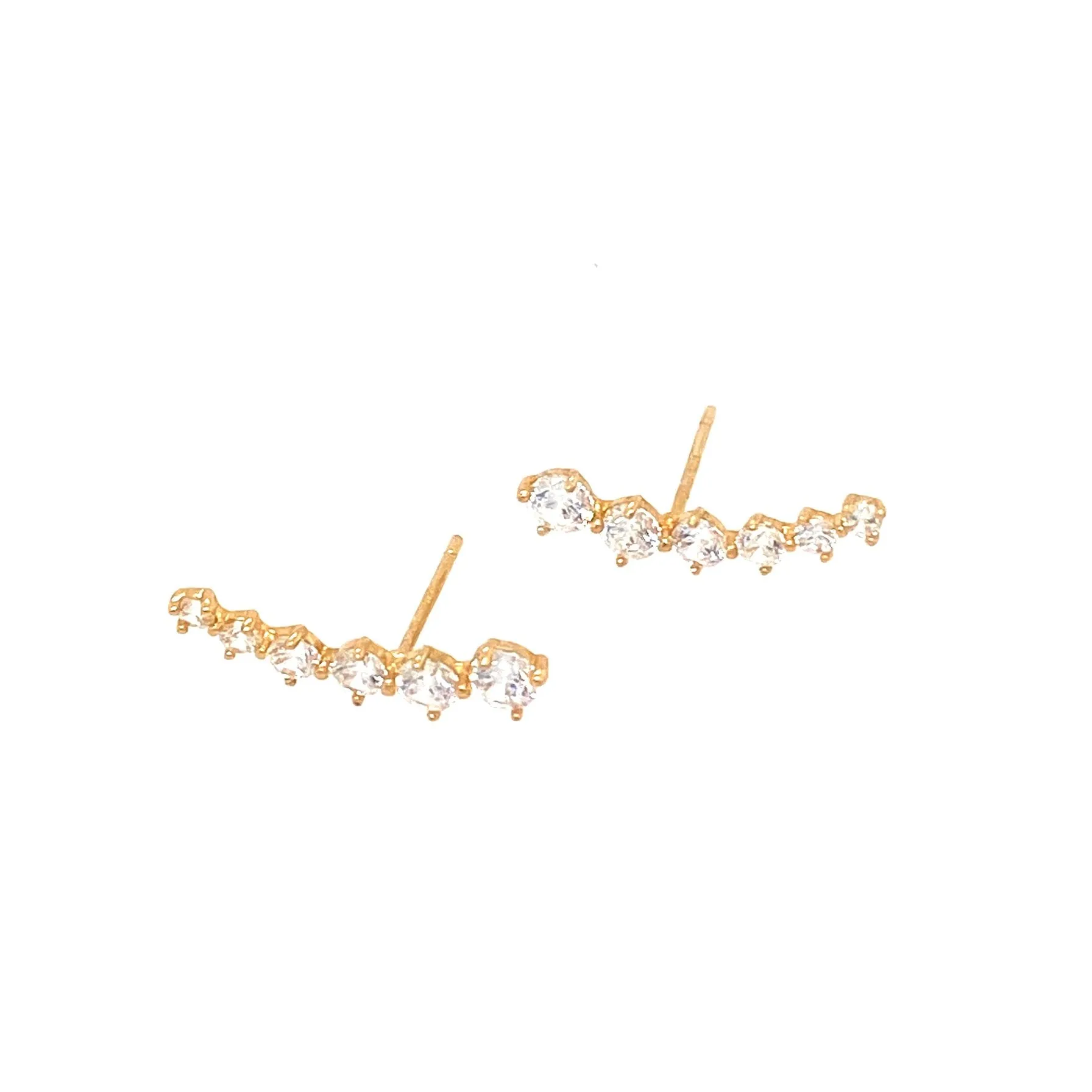 14K Gold Sparkling Ear Crawlers