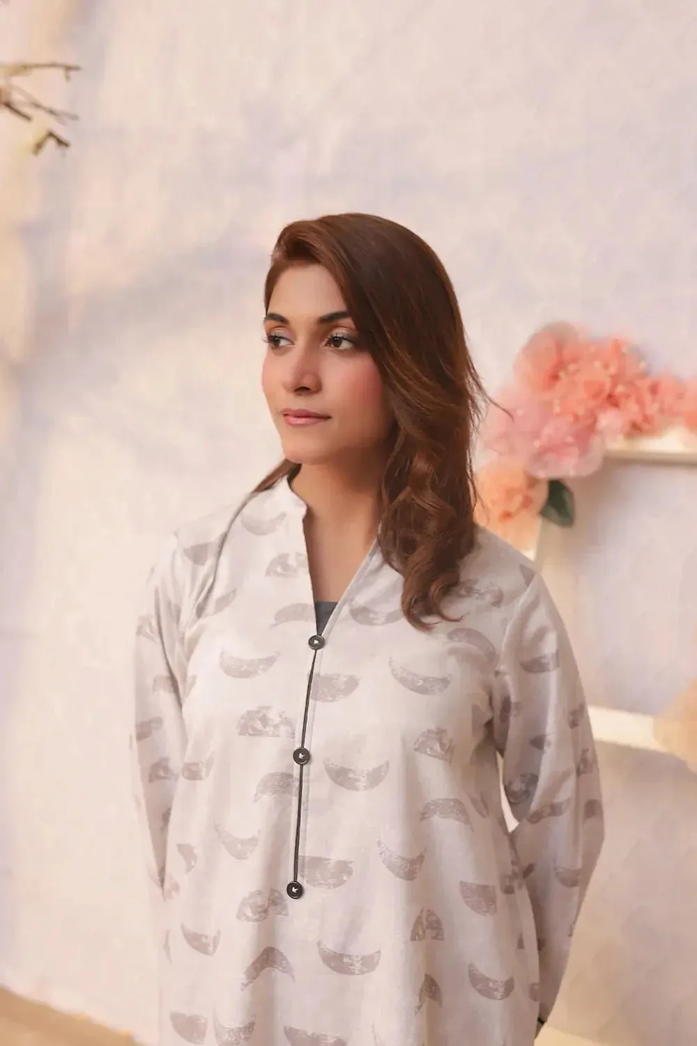 2PC Printed Stitched Cambric Suit KST-24038