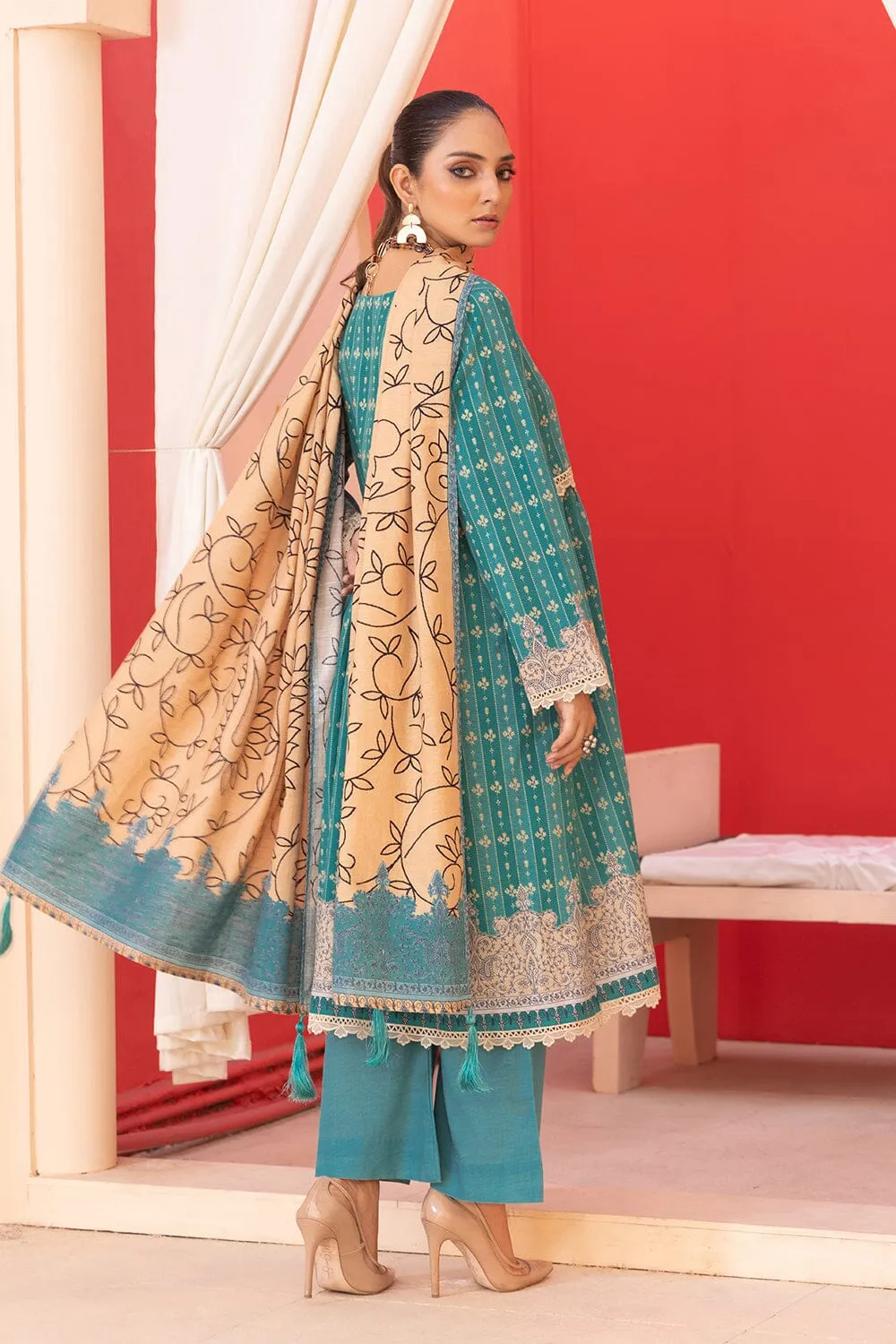 3PC Unstitched Khaddar Suit KKH-2337