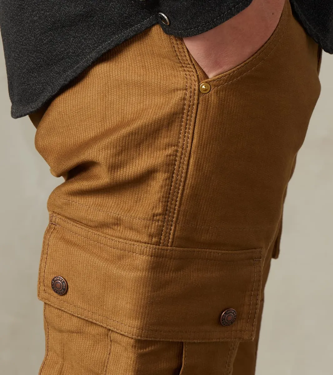 502DR-KHA Serviceman - Classic Tapered Cargo - 12oz Khaki Military Whipcord