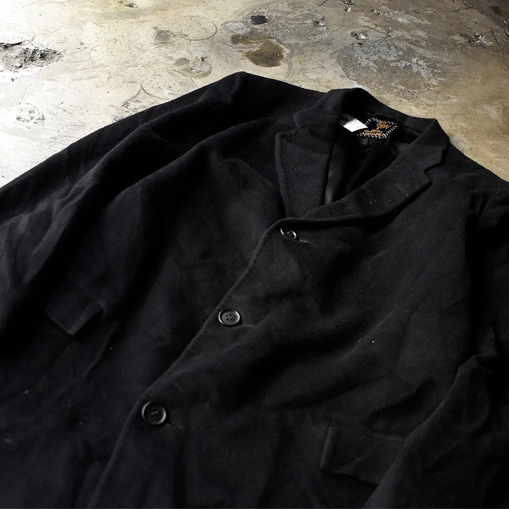 50's～ Varsity Town Clothes カシミア チェスターコート ブラック！ 240107H