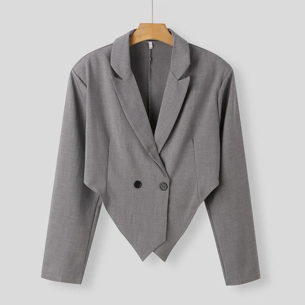 Aidase Mens Casual Blazer Wide Leg Pants Suit Autumn Winter Genderless Fashion Business Solid Color Loose Lapel Two-Piece Set Unisex