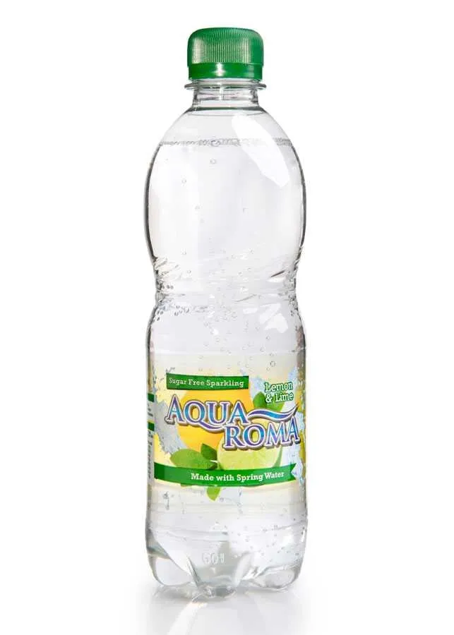AquaRoma Sparkling Flavoured Water Lemon & Lime 500ml