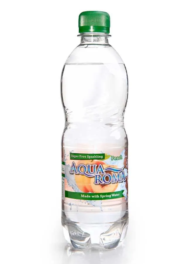 AquaRoma Sparkling Flavoured Water Peach 500ml