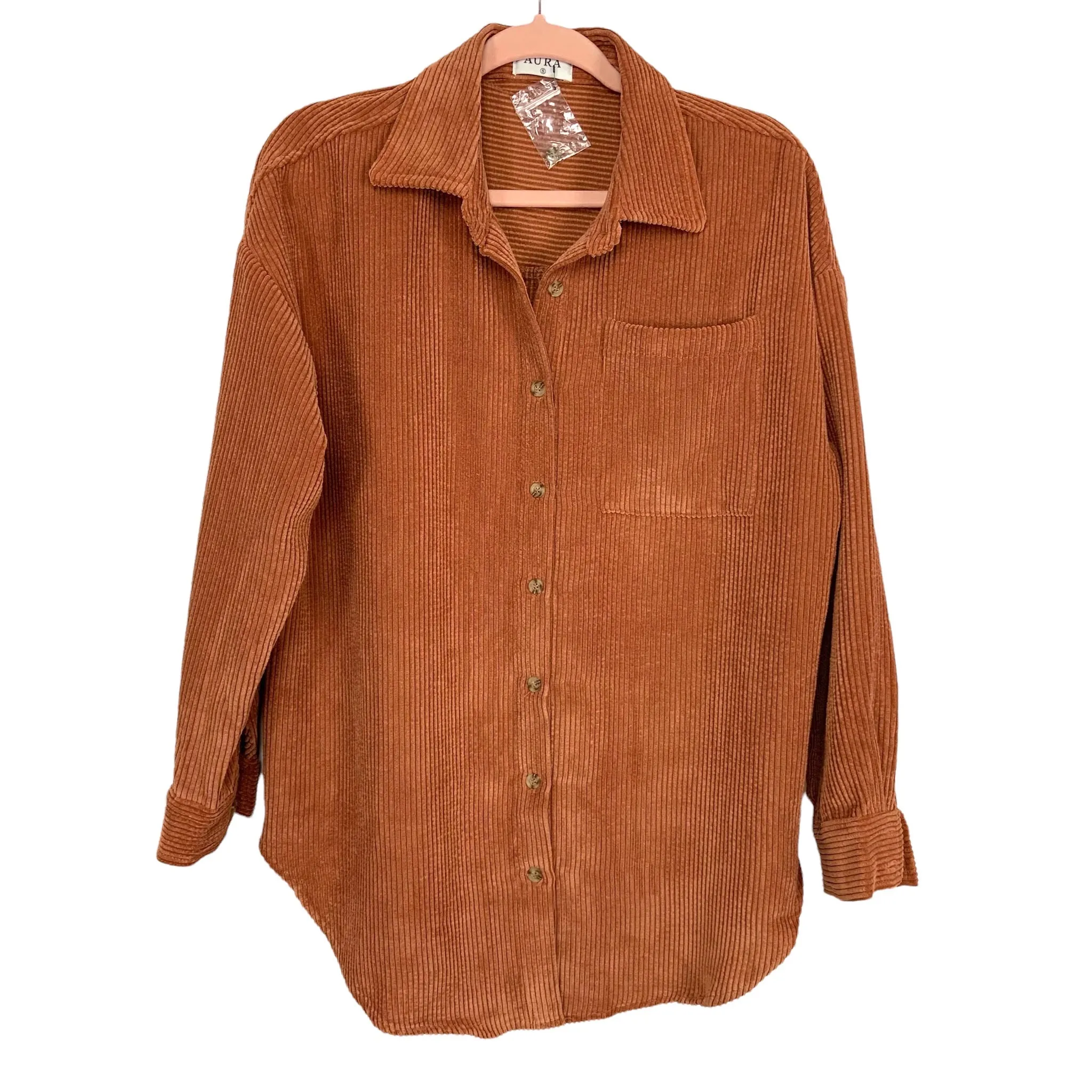 AURA Ribbed Corduroy Shacket NWT- Size S