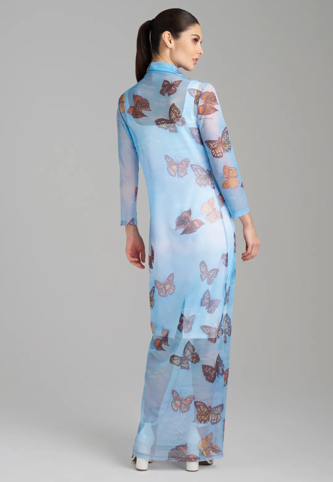 Aurora Mesh T-shirt Dress in Papillon