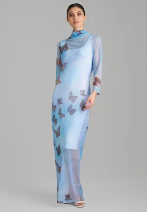 Aurora Mesh T-shirt Dress in Papillon