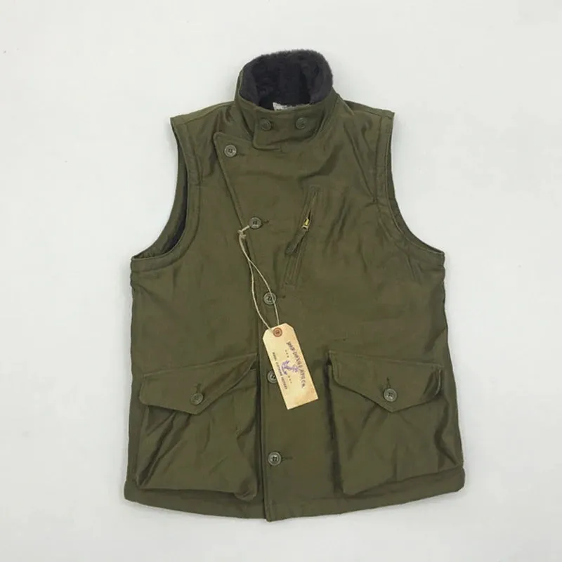 Aviator Vest Rugged Style Men's Sleeveless Jacket