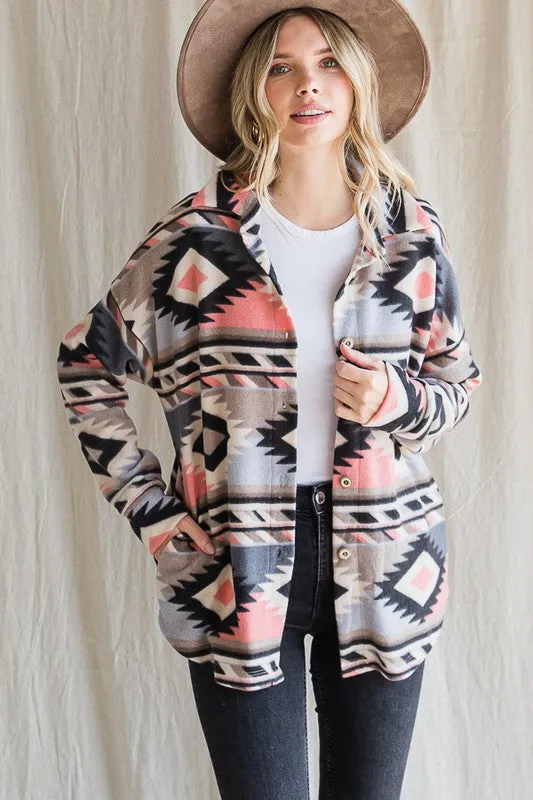 Aztec Button Up Shacket