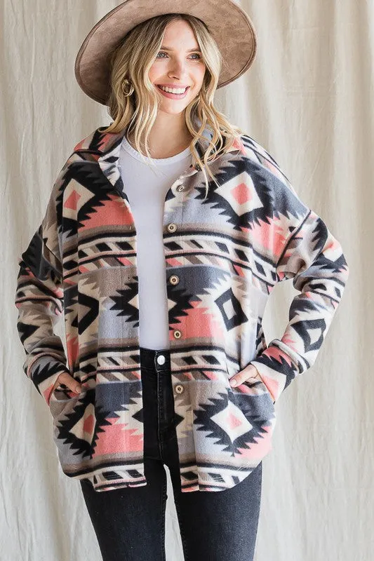 Aztec Button Up Shacket