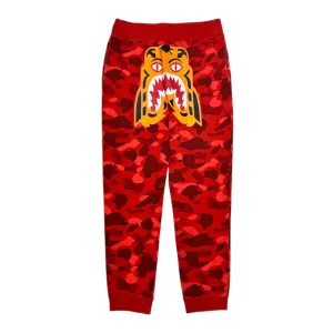 BAPE Color Camo Tiger Slim Sweatpants Red Pre-Owned