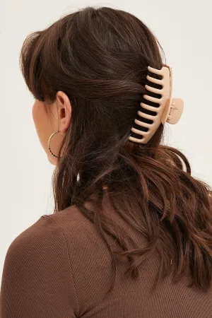 Beige Classic Claw Clip