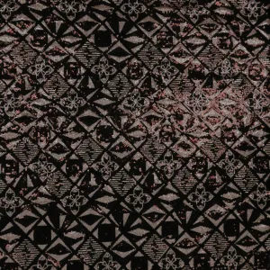Black and Bronze Sequined Embroidered Tulle Fabric