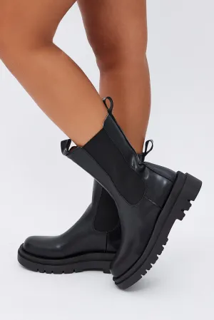 Black Chunky Sole Boots