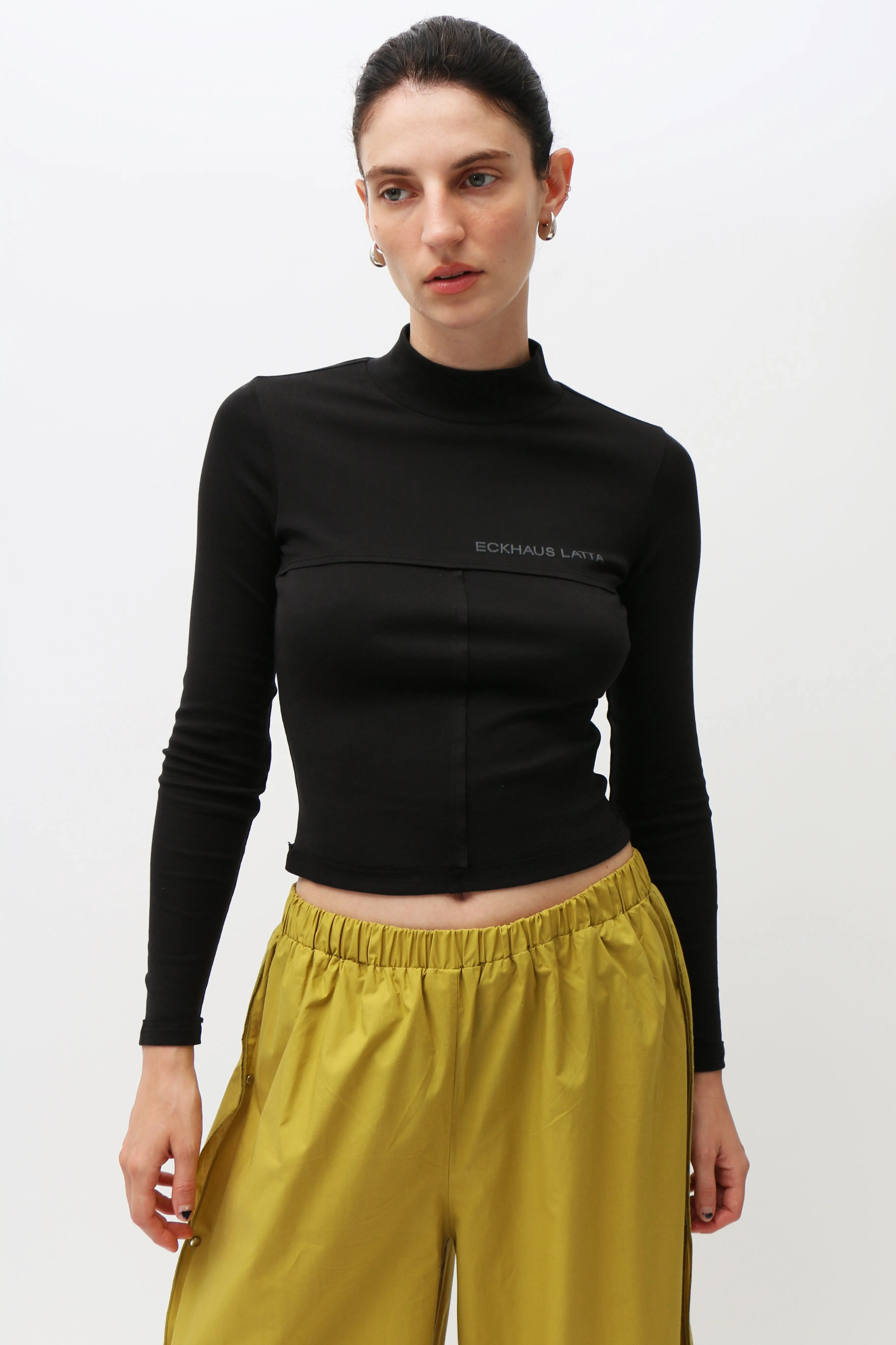 Black Lapped Baby Turtleneck
