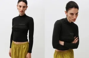 Black Lapped Baby Turtleneck