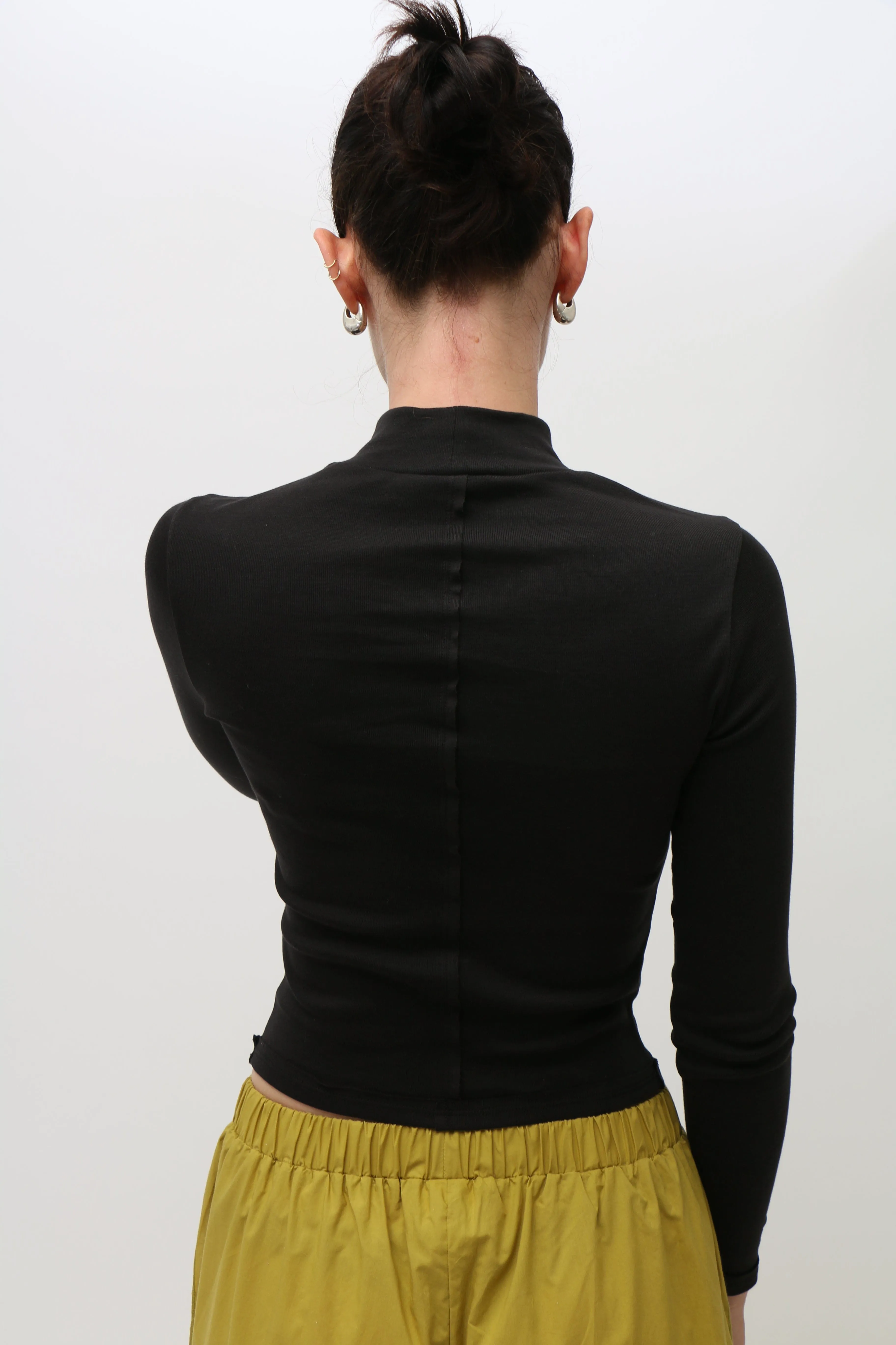 Black Lapped Baby Turtleneck