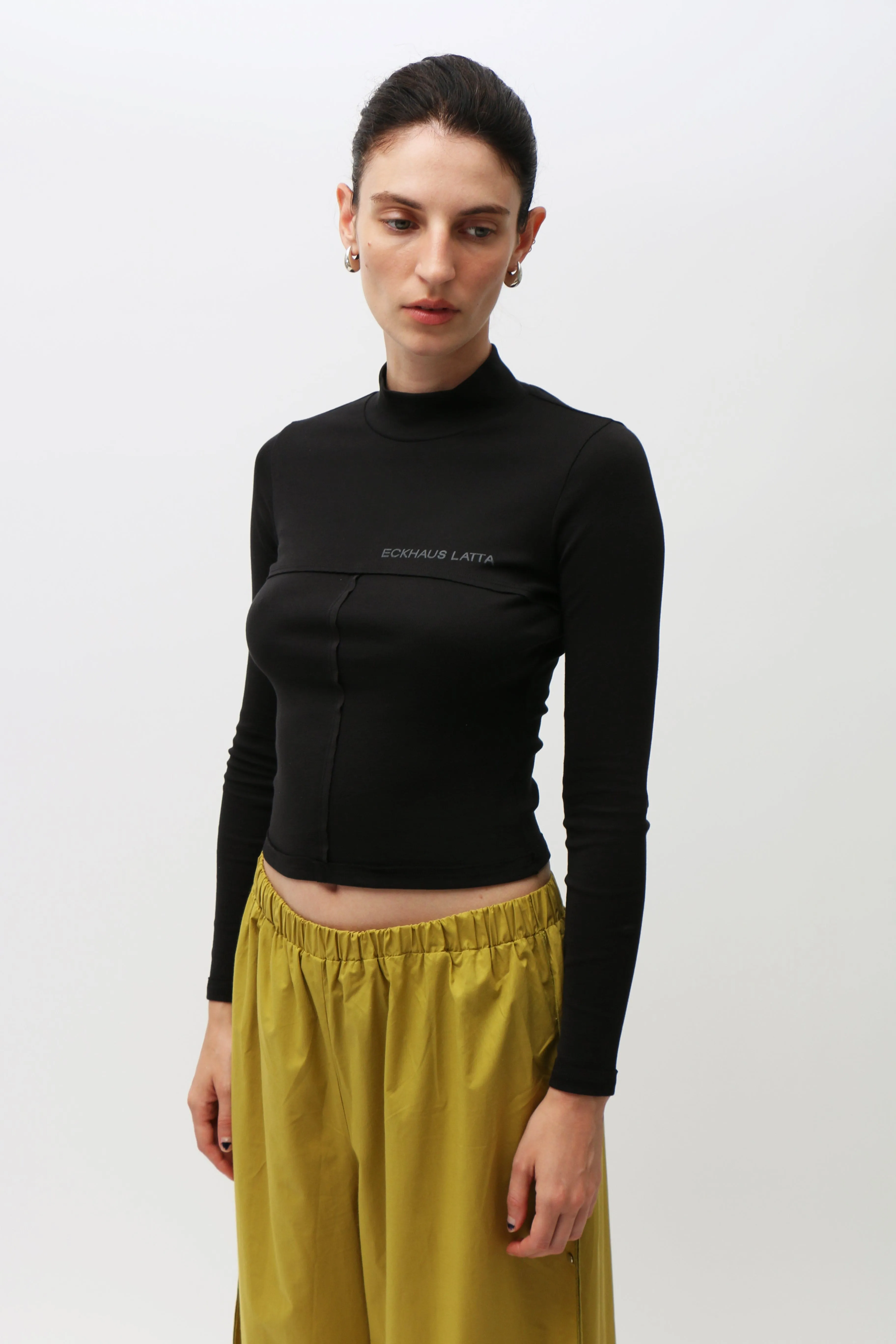 Black Lapped Baby Turtleneck