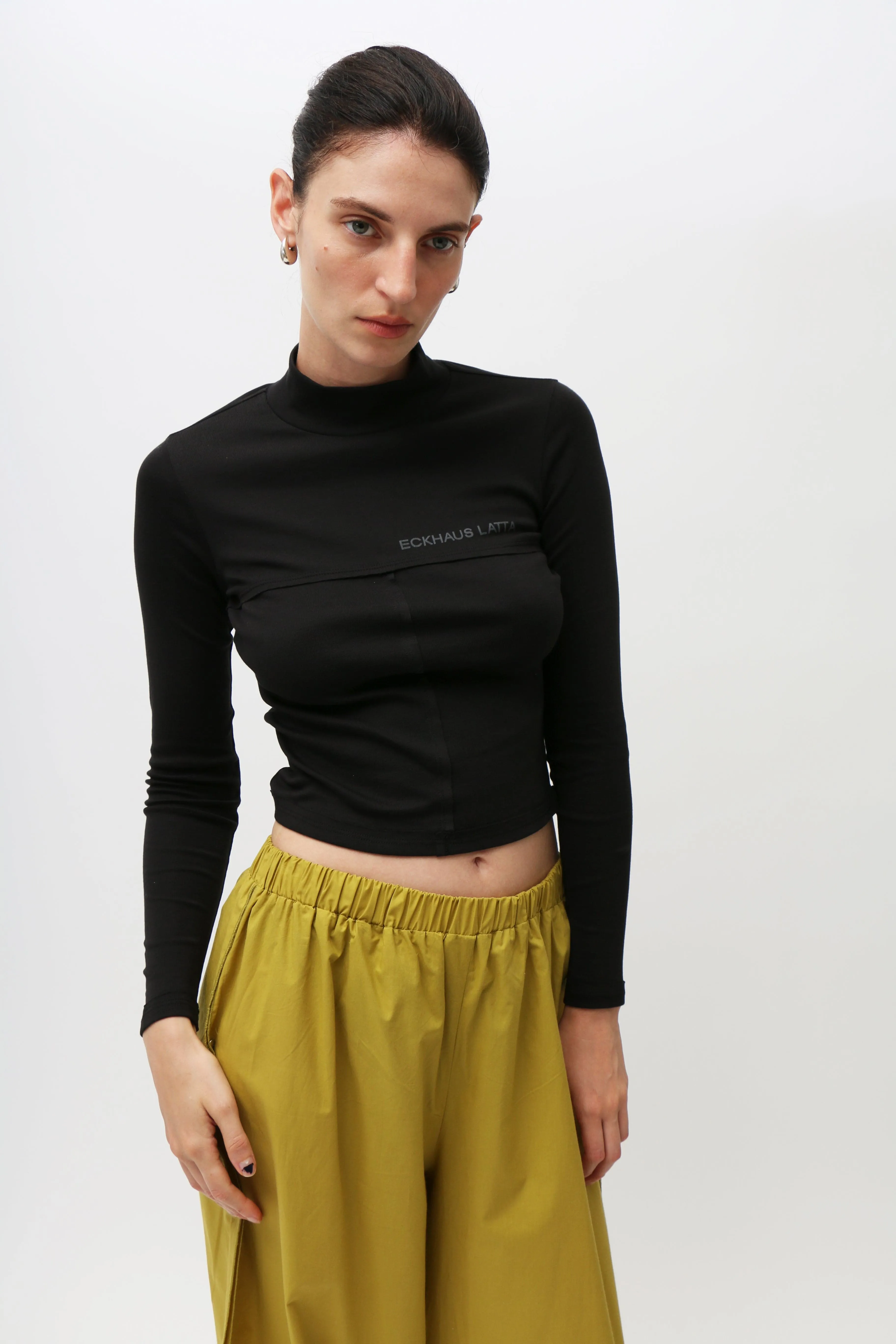 Black Lapped Baby Turtleneck
