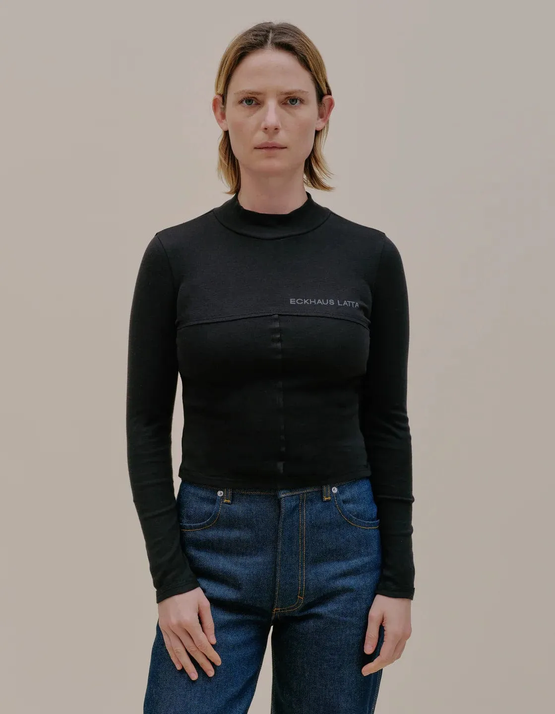 Black Lapped Baby Turtleneck
