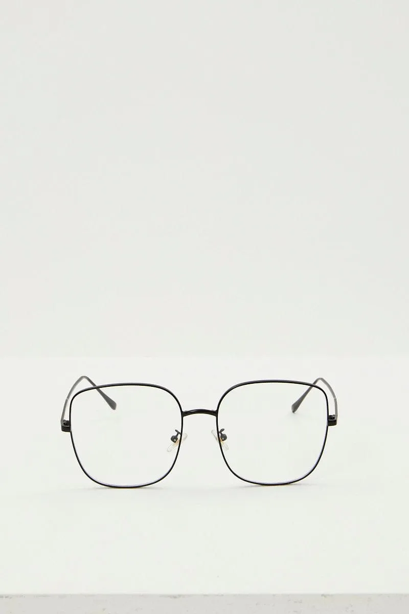 Black Square Blue Light Filter Glasses