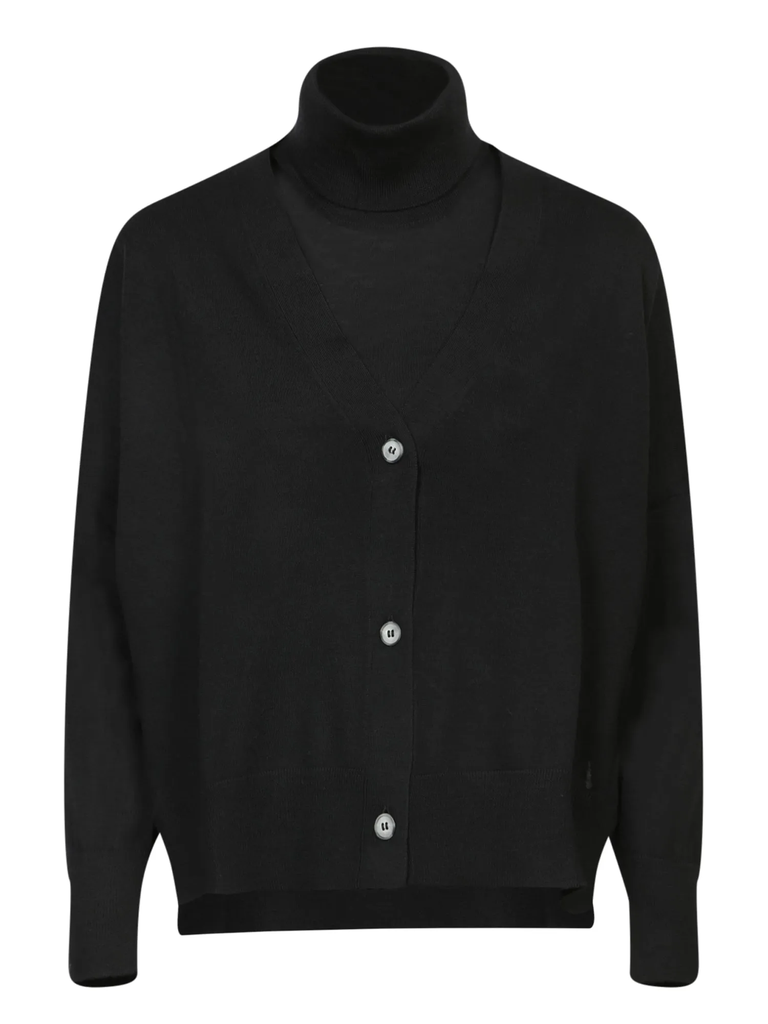Black Twin Set Cardigan Top