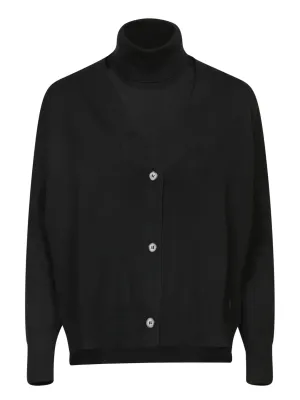 Black Twin Set Cardigan Top