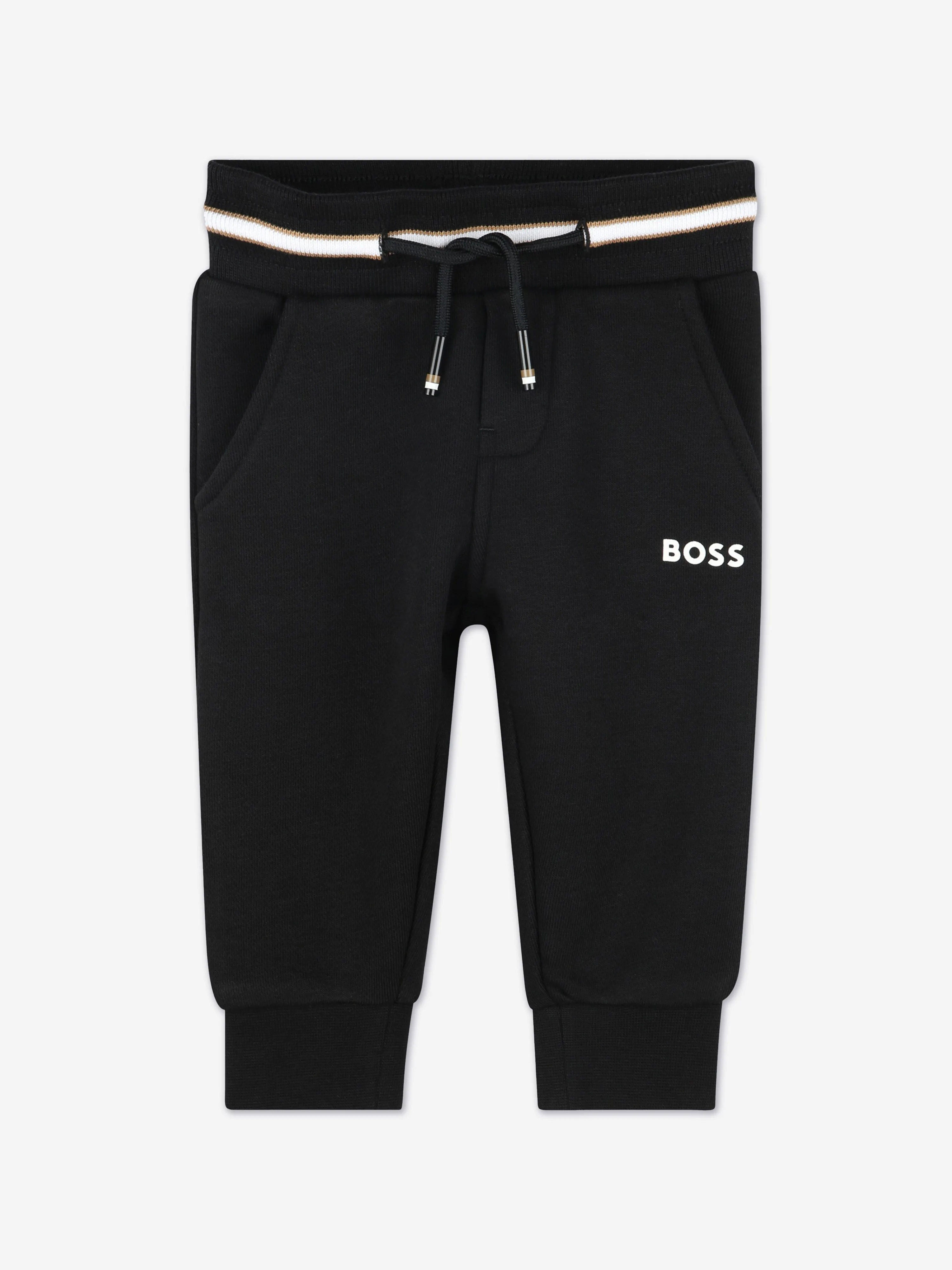 BOSS Baby Boys Logo Print Tracksuit in Black