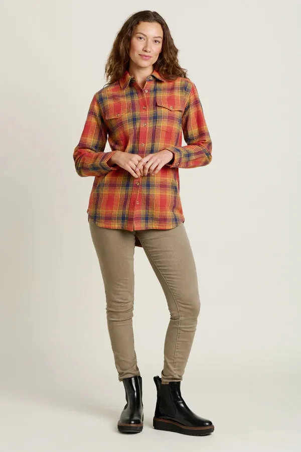Brakeburn 20 Orange Cogden Checked Shacket
