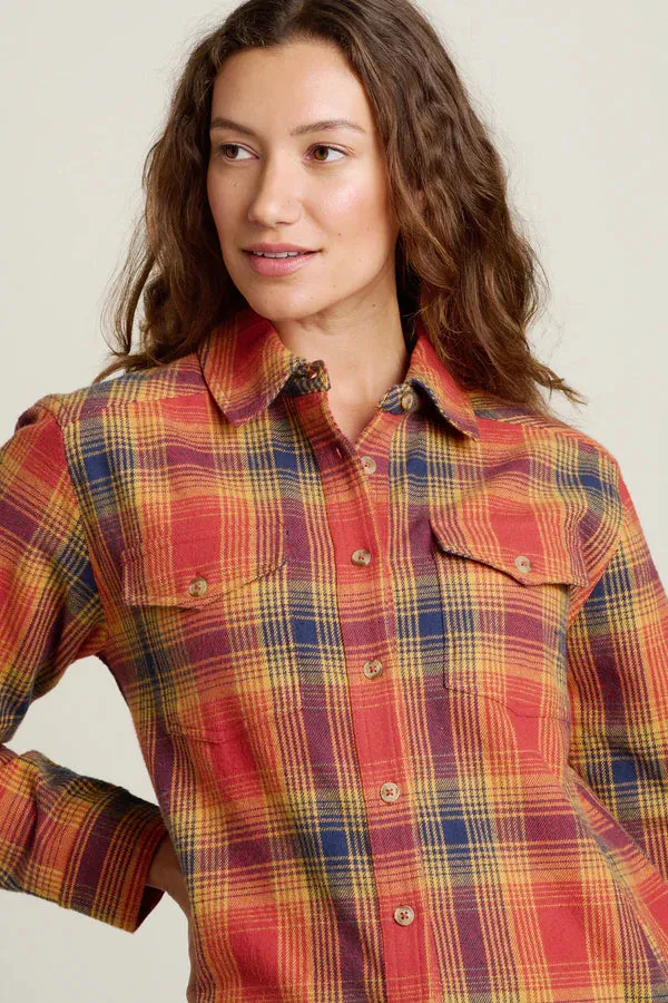Brakeburn 20 Orange Cogden Checked Shacket