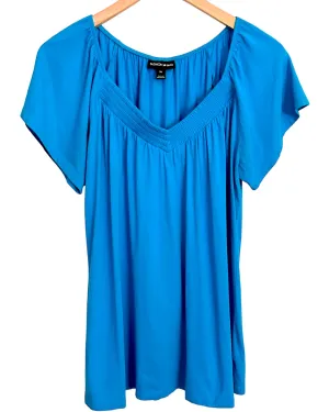 Bright Winter Neptune Smocked V-Neck Tee