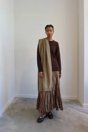 Camel Alpaca Blend Knit Scarf