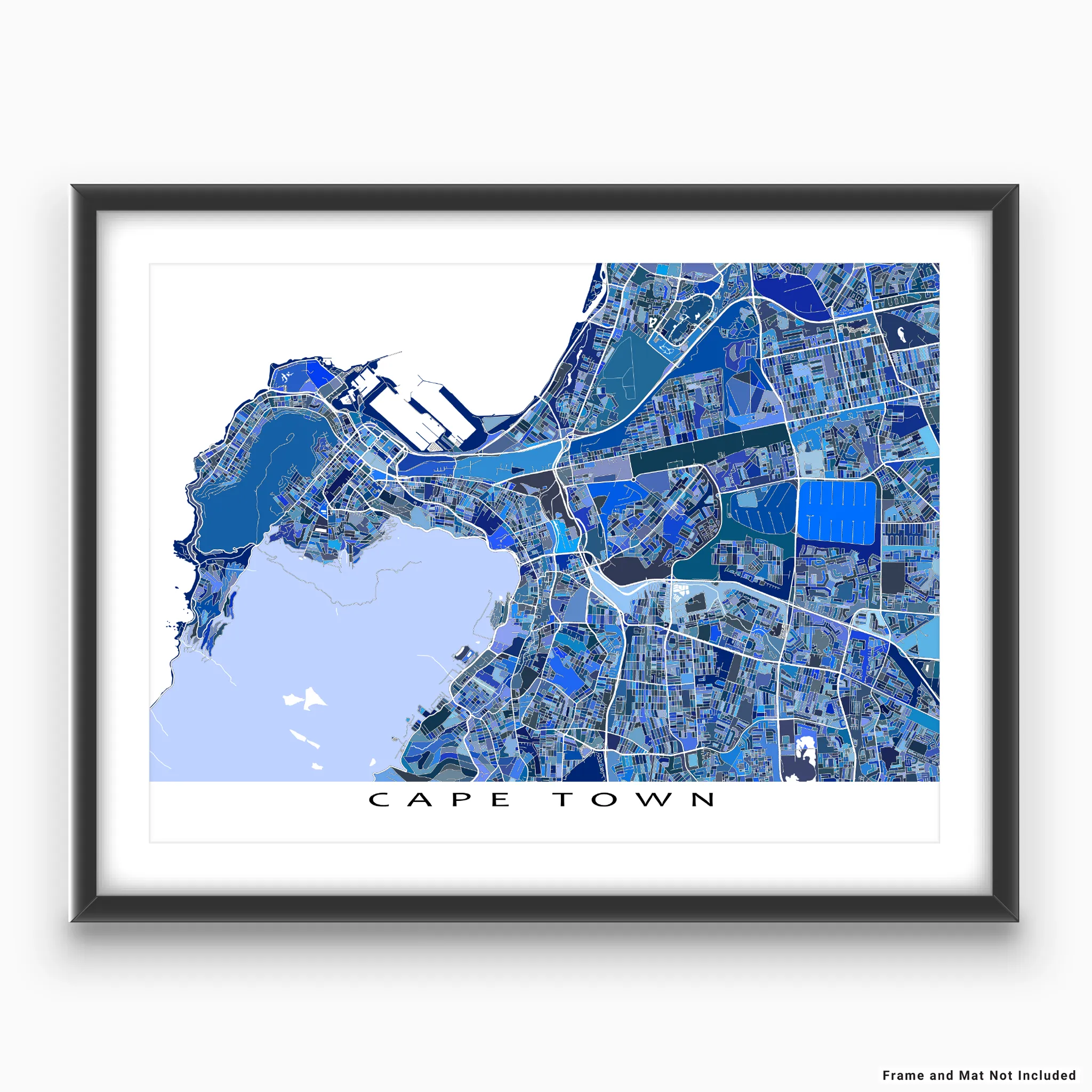 Cape Town Map Print, South Africa