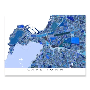 Cape Town Map Print, South Africa