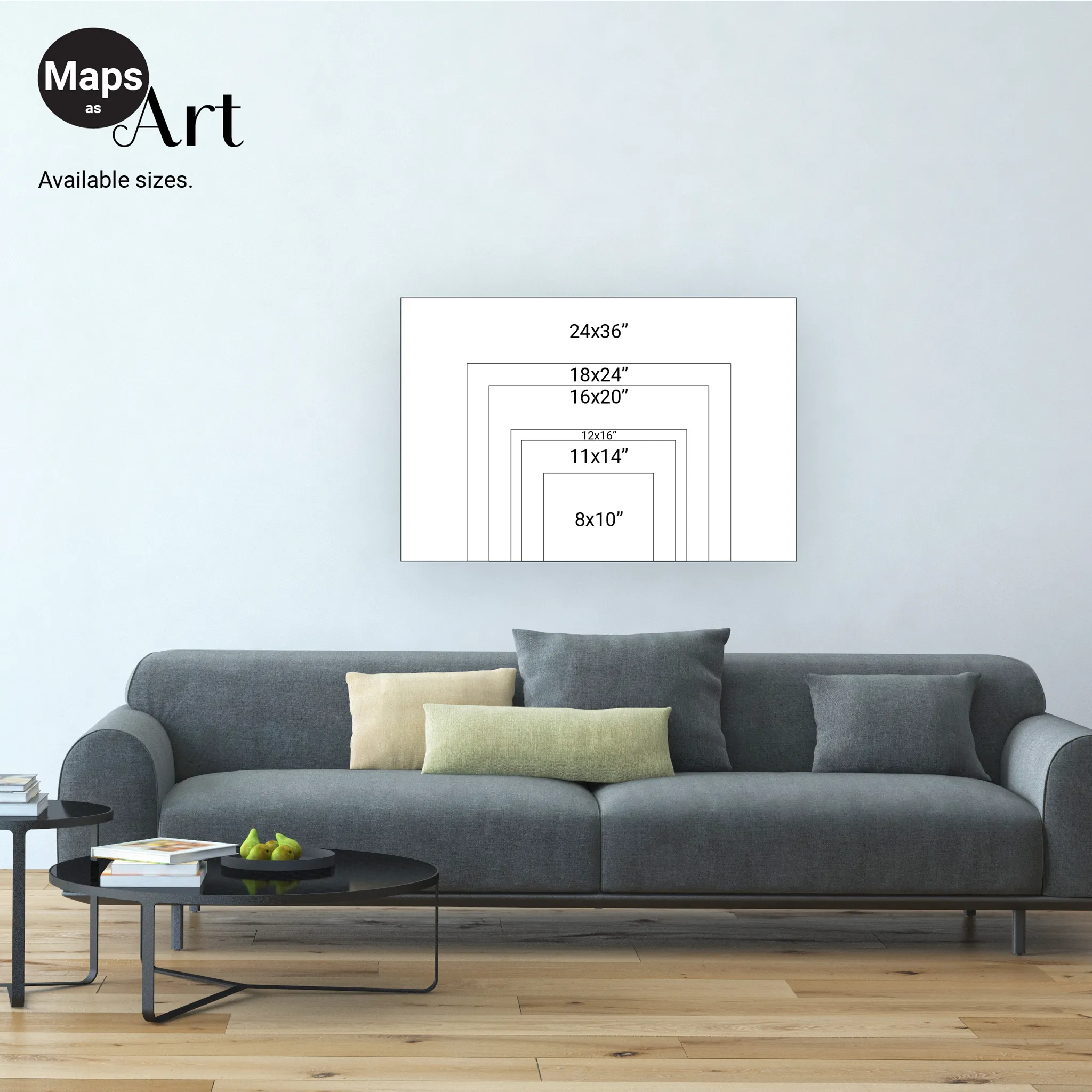 Cape Town Map Print, South Africa