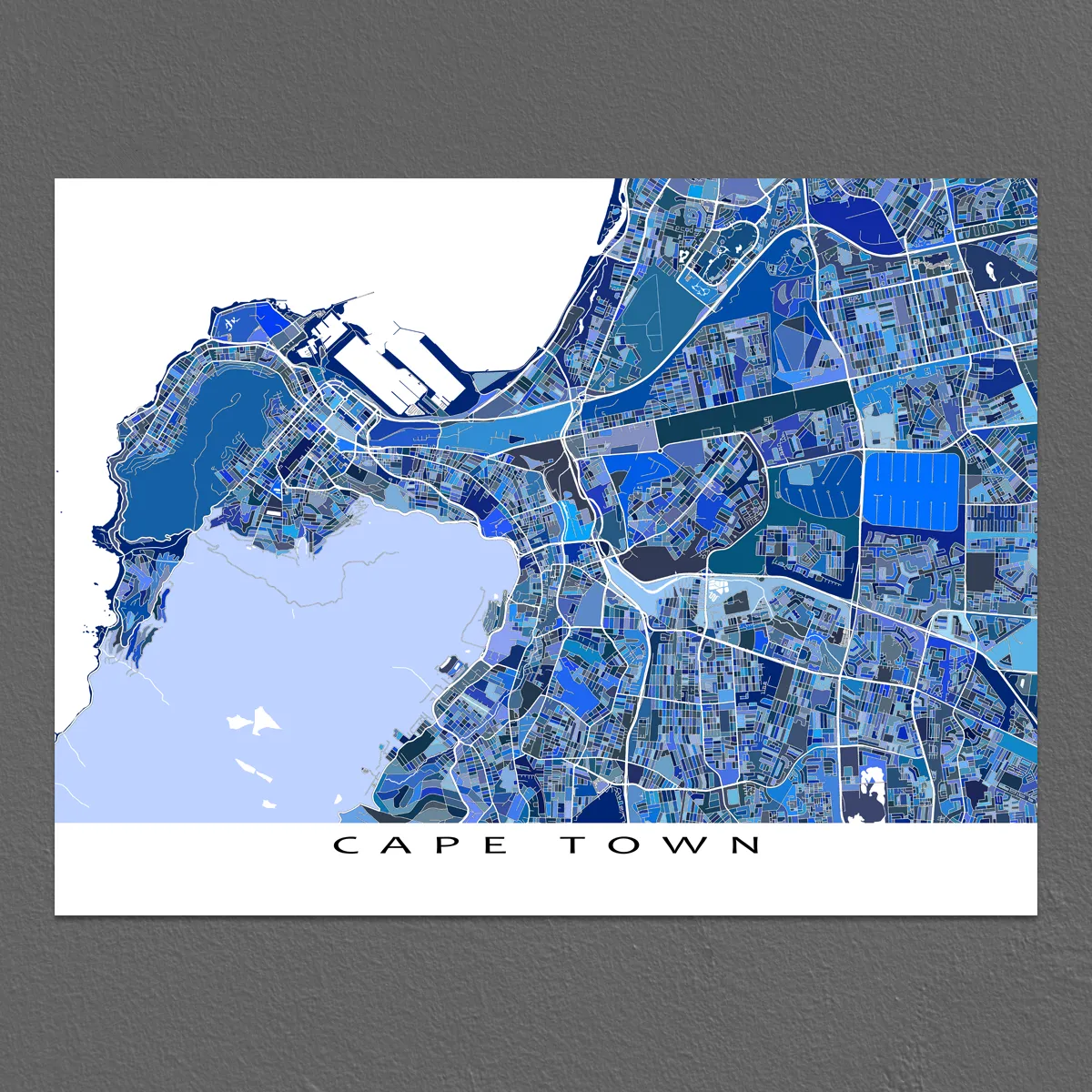 Cape Town Map Print, South Africa