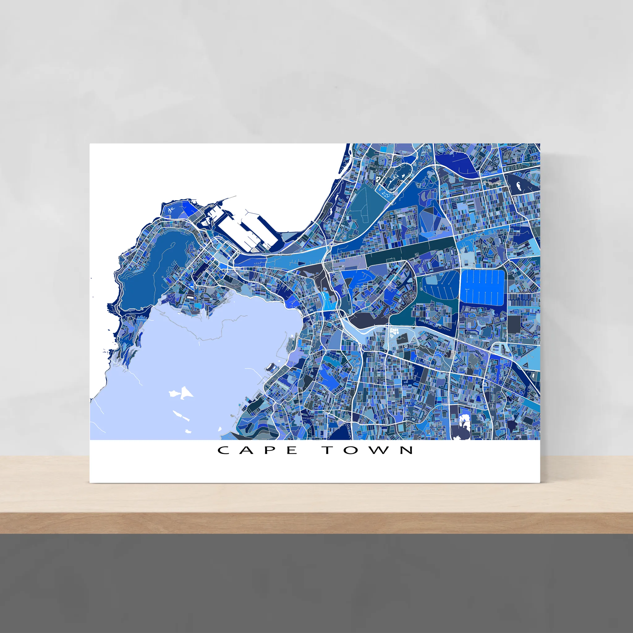 Cape Town Map Print, South Africa