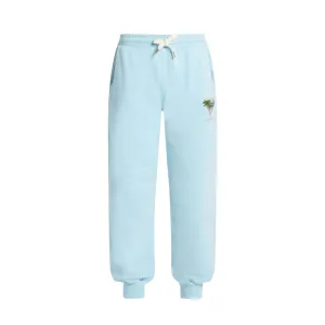 Casablanca Tennis Club Icon Embroidered Sweatpants in Pale Blue