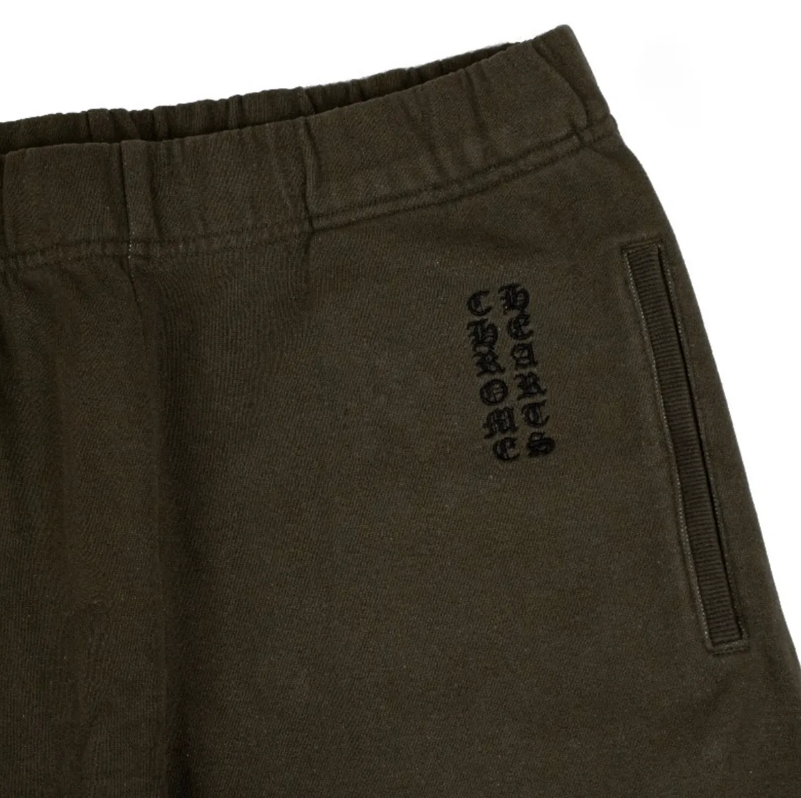 Chrome Hearts Vertical Logo Sweatpants Olive Green