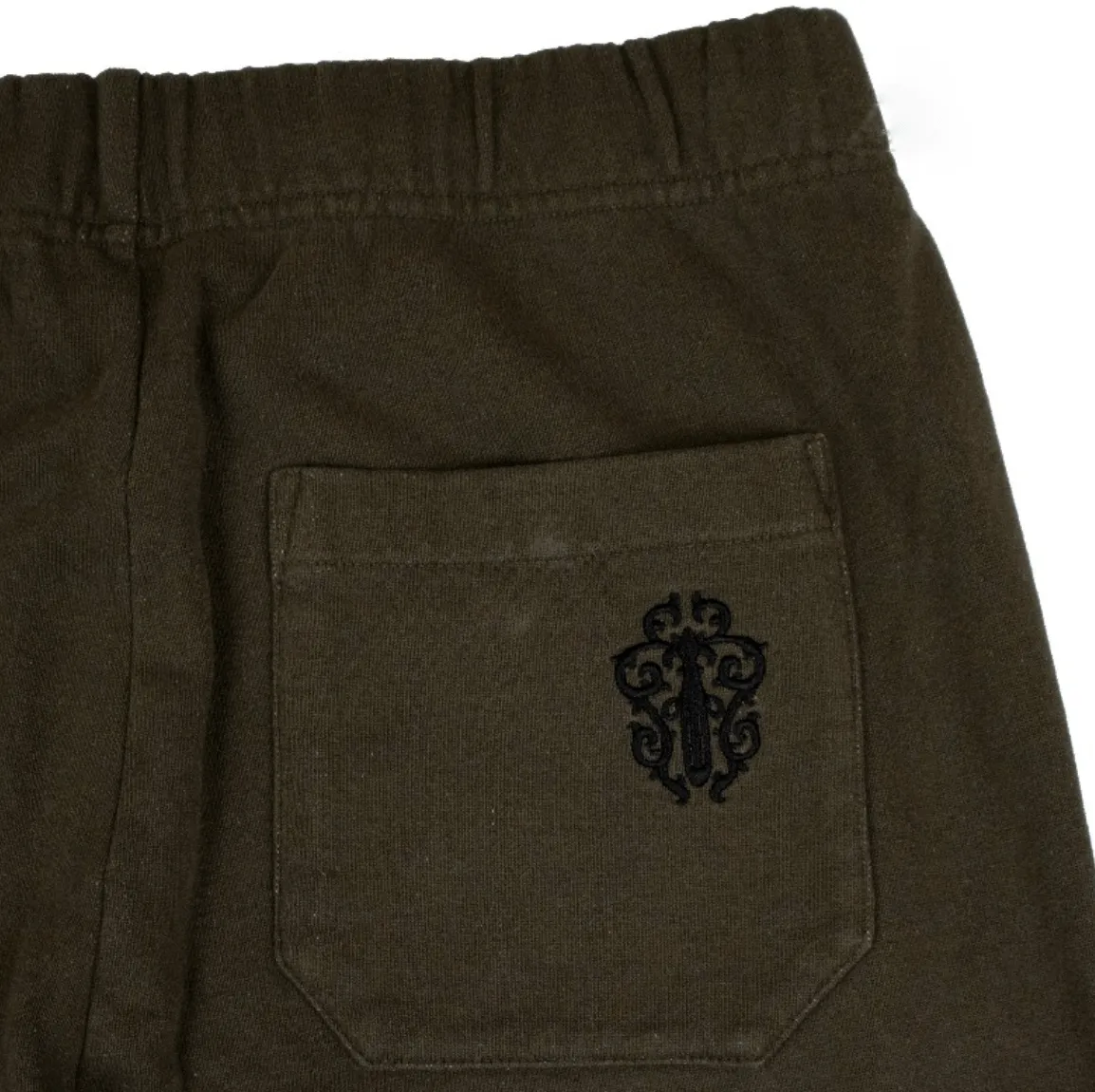 Chrome Hearts Vertical Logo Sweatpants Olive Green