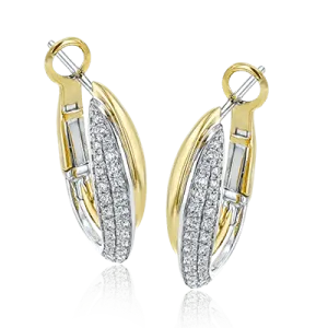 Clio Hoop Earrings in 18k Gold with Diamonds