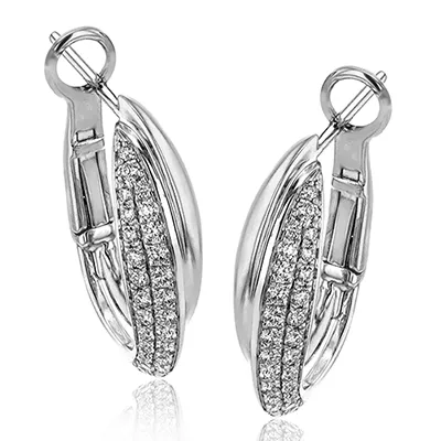 Clio Hoop Earrings in 18k Gold with Diamonds