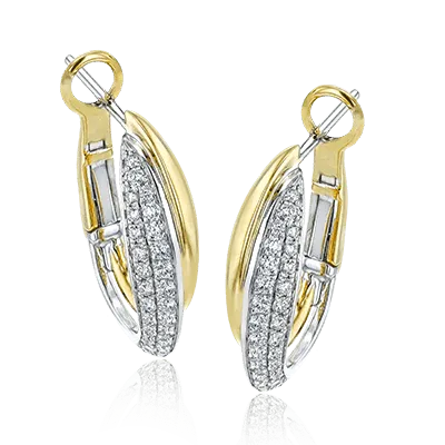 Clio Hoop Earrings in 18k Gold with Diamonds