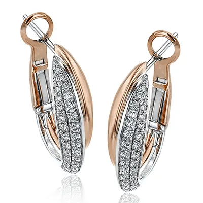 Clio Hoop Earrings in 18k Gold with Diamonds