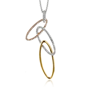 Clio Pendant Necklace in 18k Gold with Diamonds